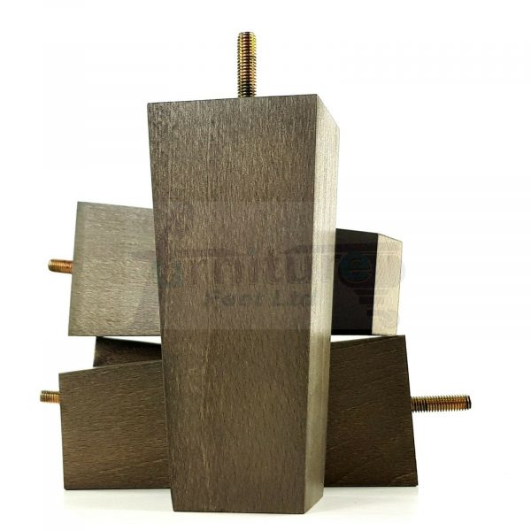 4x REPLACEMENT BLOCK WOODEN FURNITURE SOFA LEGS M8(8mm) CHAIR FEET 200mm HIGH - Image 13