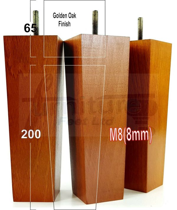 4x REPLACEMENT BLOCK WOODEN FURNITURE SOFA LEGS M8(8mm) CHAIR FEET 200mm HIGH - Image 19