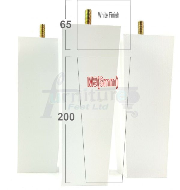 4x REPLACEMENT BLOCK WOODEN FURNITURE SOFA LEGS M8(8mm) CHAIR FEET 200mm HIGH - Image 30