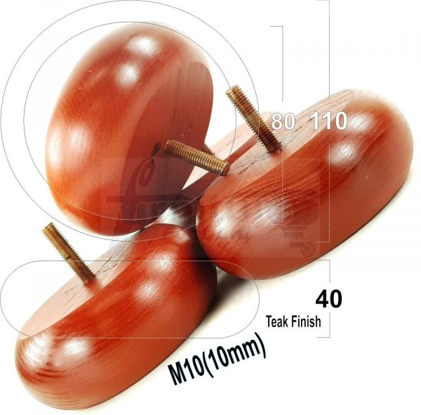 4x REPLACEMENT WOOD FURNITURE SOFA LEGS M10(10mm) CHAIR - SETTEE FEET 40mm HIGH - Image 30