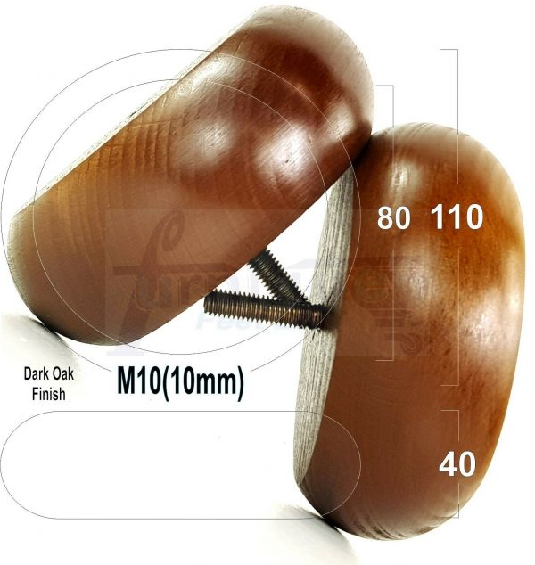 4x REPLACEMENT WOOD FURNITURE SOFA LEGS M10(10mm) CHAIR - SETTEE FEET 40mm HIGH - Image 18