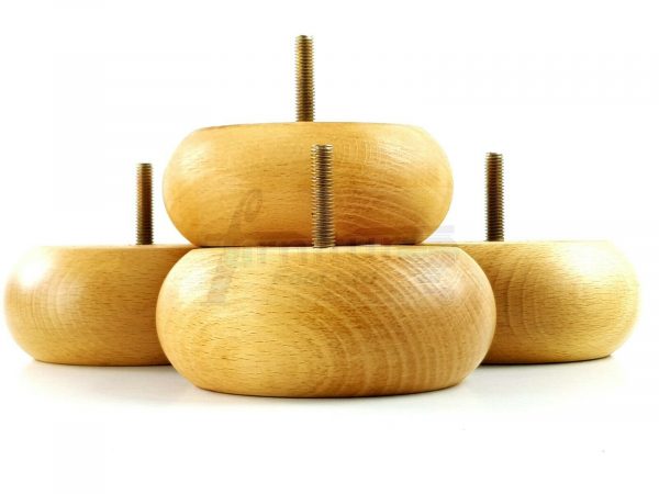 4x REPLACEMENT WOOD FURNITURE SOFA LEGS M10(10mm) CHAIR - SETTEE FEET 40mm HIGH - Image 26