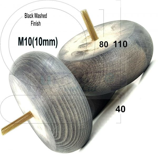 4x REPLACEMENT WOOD FURNITURE SOFA LEGS M10(10mm) CHAIR - SETTEE FEET 40mm HIGH - Image 16
