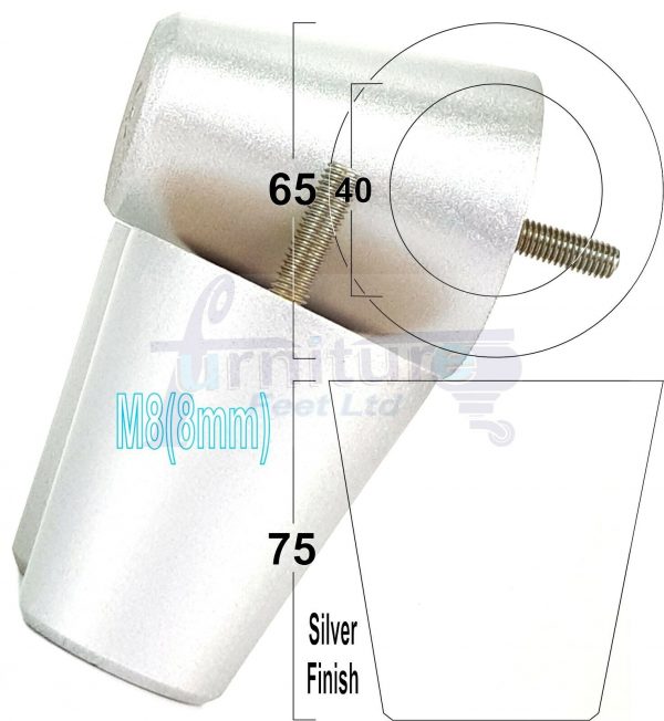 4x SOLID WOODEN SOFA LEGS 75mm High CHAIR FURNITURE REPLACEMENT FEET M8(8mm) - Image 35