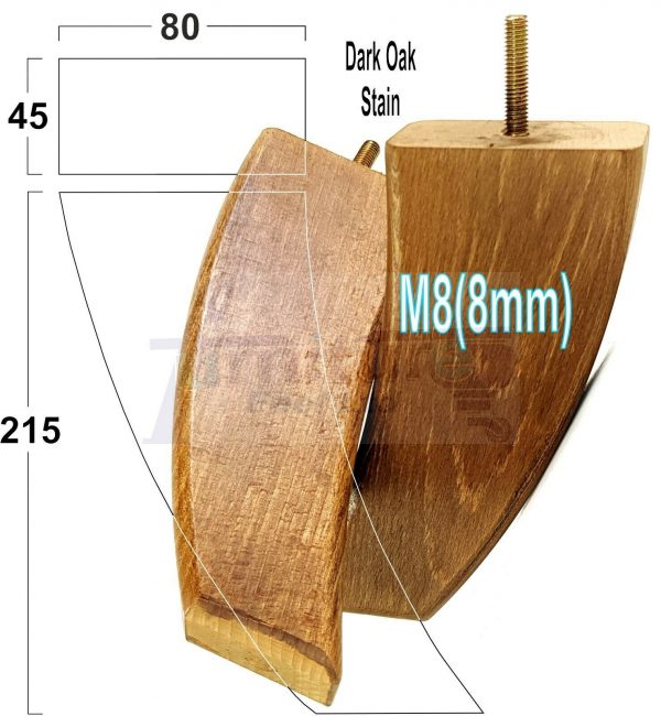 4x TAPERED WOOD SETTEE LEGS 215mm High SOFA REPLACEMENT FURNITURE FEET M8(8mm) - Image 16