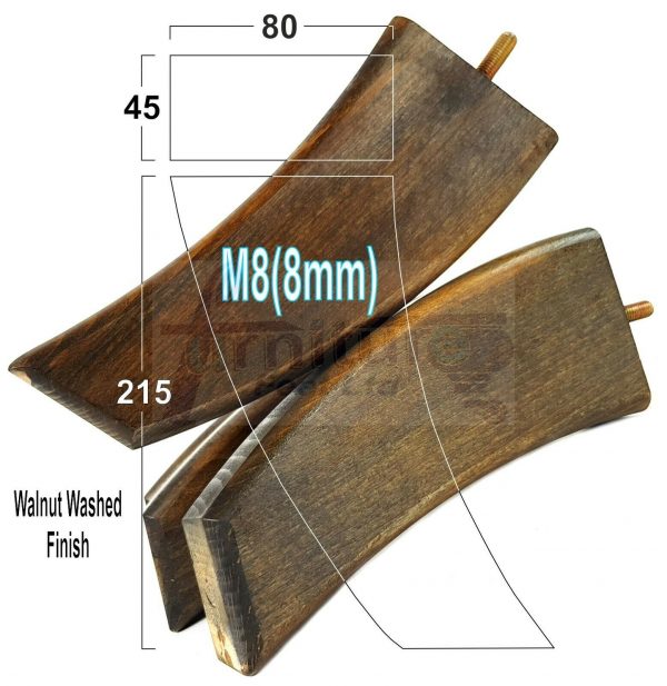 4x TAPERED WOOD SETTEE LEGS 215mm High SOFA REPLACEMENT FURNITURE FEET M8(8mm) - Image 17