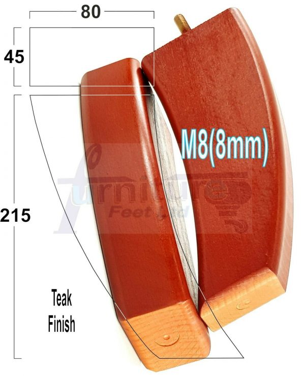 4x TAPERED WOOD SETTEE LEGS 215mm High SOFA REPLACEMENT FURNITURE FEET M8(8mm) - Image 24