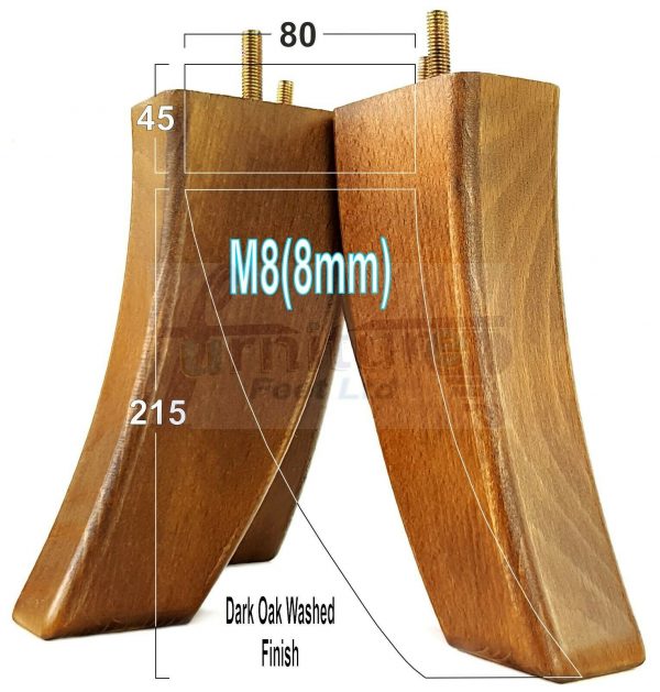 4x TAPERED WOOD SETTEE LEGS 215mm High SOFA REPLACEMENT FURNITURE FEET M8(8mm) - Image 15