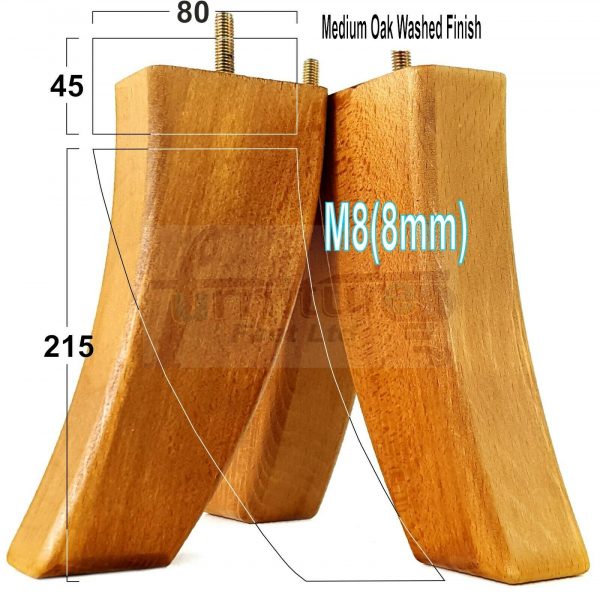 4x TAPERED WOOD SETTEE LEGS 215mm High SOFA REPLACEMENT FURNITURE FEET M8(8mm) - Image 19