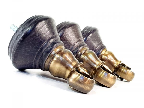 4x Wooden Furniture Sofa Legs M8 Castor Replacment Chair Settee Feet 125mm High - Image 18