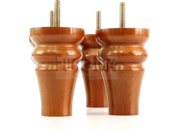 4 Replacement Legs Solid Wood Settee Furniture Feet 100mm High Sofa Chair Bed M8 - Image 4