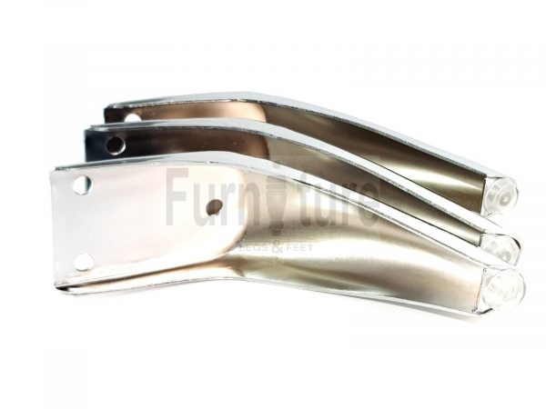 4 Silver Chrome Metal Legs 130mm High Replacement Feet Cabinet Sofa Chair Stool - Image 12