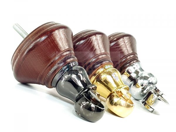 4 Wooden Furniture Sofa Legs M8(8mm) Replacment Chair Feet & Castors 120mm HIGH - Image 6