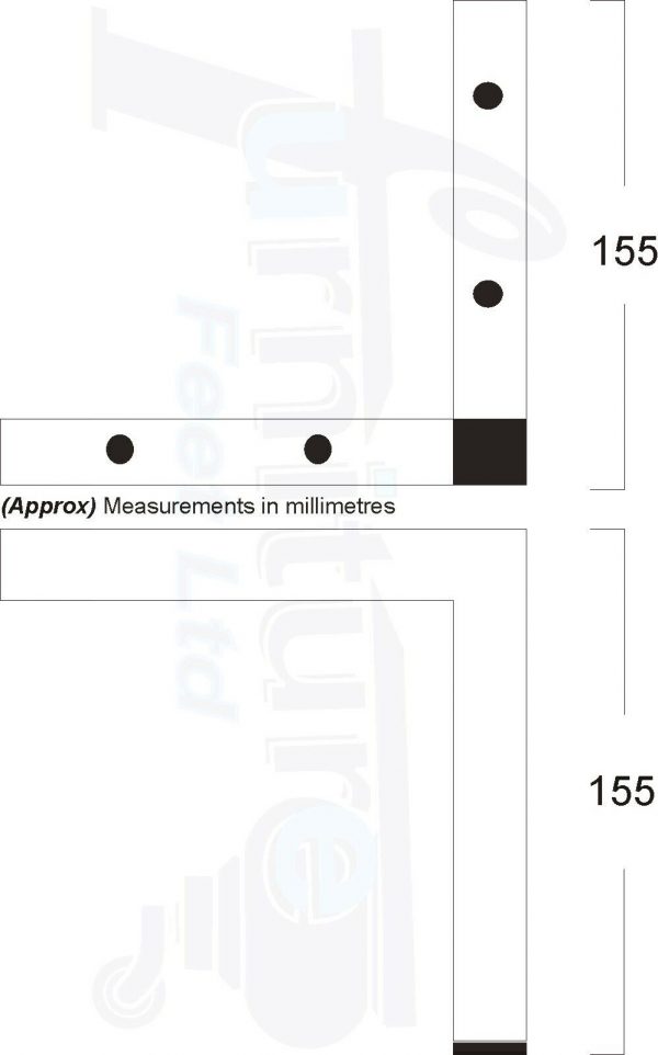 4x Metal Chair Corner Furniture Sofa Leg 155mm High Replacment Cabinet Feet Pre-Drill for Screws - Image 3