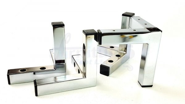 4x Metal Chair Corner Furniture Sofa Leg 155mm High Replacment Cabinet Feet Pre-Drill for Screws - Image 9
