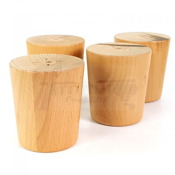 4x Replacement Round Furniture Sofa Legs Chair Settee Feet 100mm High (Self-Fix) - Image 4