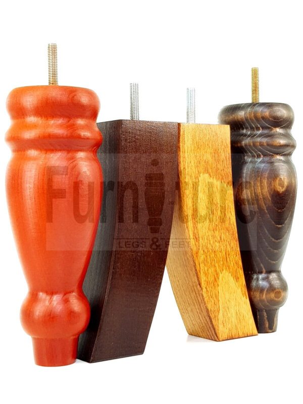 4x Replacement Solid Wood Furniture Sofa Legs M8 Chair Settee Feet 200mm High - Image 7