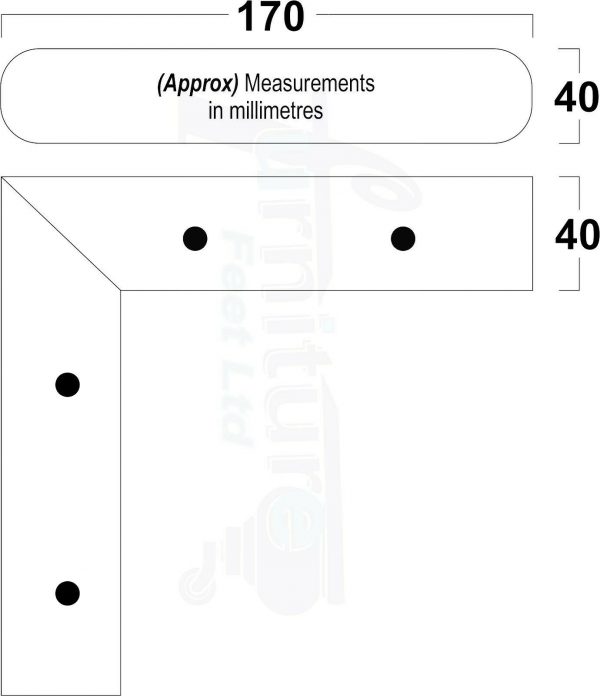 4x SOLID WOOD FURNITURE LEGS (Self-Fix) CHAIR REPLACEMENT CORNER FEET 40mm HIGH - Image 3