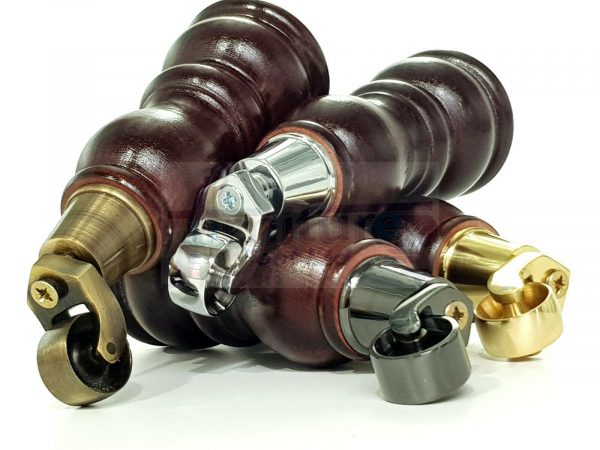 4x SOLID WOOD FURNITURE SOFA LEGS M8 REPLACEMENT FEET WITH CASTORS 215mm HIGH - Image 5