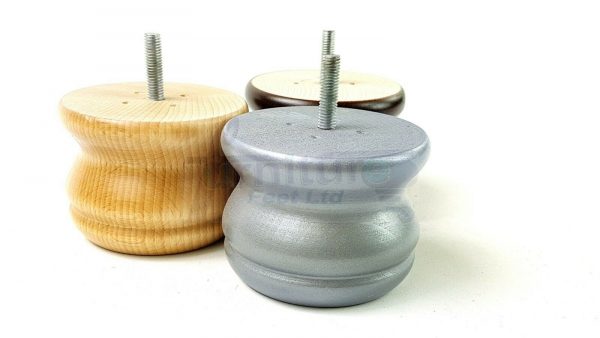 4x SOLID WOODEN FURNITURE LEGS M8(8mm) CHAIR REPLACEMENT BUN FEET 70mm HIGH - Image 6