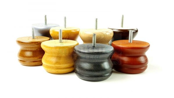 4x SOLID WOODEN FURNITURE LEGS M8(8mm) CHAIR REPLACEMENT BUN FEET 70mm HIGH - Image 7