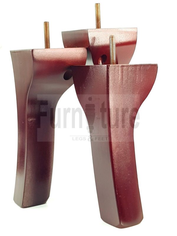 4x Solid Wood Furniture Feet Settee Legs 180mm - 225mm High Sofa Chair Bed M8 - Image 4