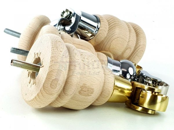4x TURNED WOODEN CASTOR LEGS 165mm High CHAIR REPLACEMENT FURNITURE FEET M8(8mm) - Image 11
