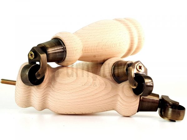 4x Turned Wood Furniture Castor Leg M8 Replacement Feet Chairs Stools Sofa 250mm - Image 6