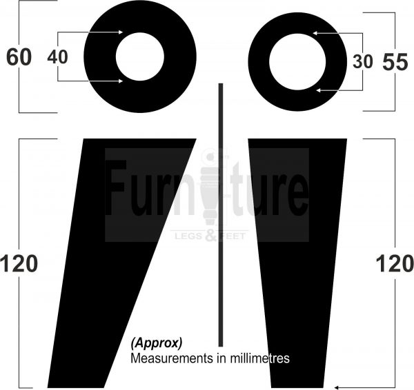 4x Turned Wood Furniture Settee Leg M8 Replacement Feet Chairs Stools Sofa 120mm - Image 3