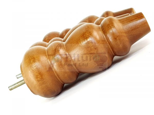 4x Turned Wood Repacement Furniture Leg Brown M8 Sofa Chair Settee Feet 200mm - Image 12