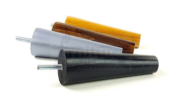 4x WOOD REPLACEMENT FURNITURE CHAIR LEG M8(8mm) TAPERED SETTEE FEET 150mm HIGH - Image 5