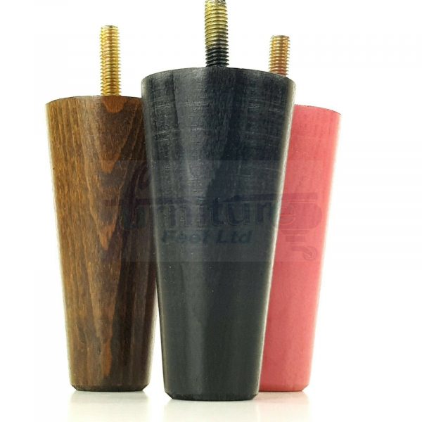 4x WOOD REPLACEMENT FURNITURE CHAIR LEGS M10(10mm) SOFA - SETTEE FEET 100mm HIGH - Image 11