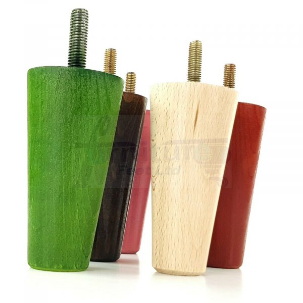 4x WOOD REPLACEMENT FURNITURE CHAIR LEGS M10(10mm) SOFA - SETTEE FEET 100mm HIGH - Image 6