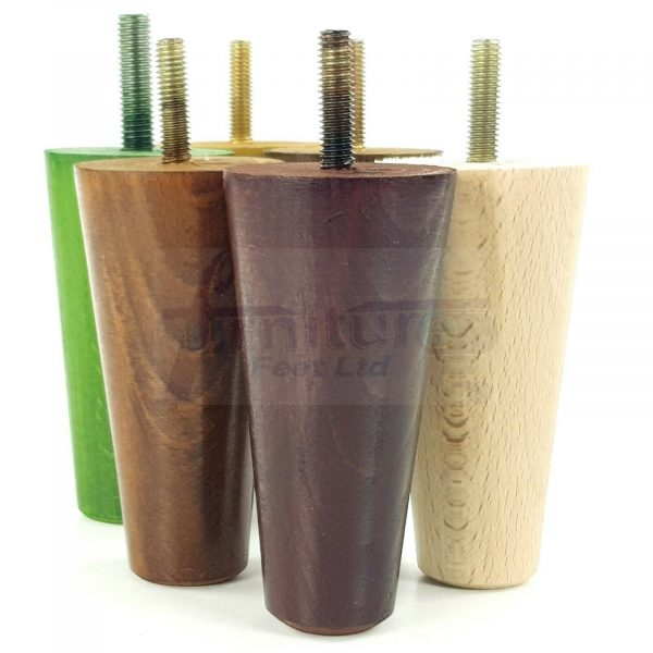 4x WOOD REPLACEMENT FURNITURE CHAIR LEGS M10(10mm) SOFA - SETTEE FEET 100mm HIGH - Image 9
