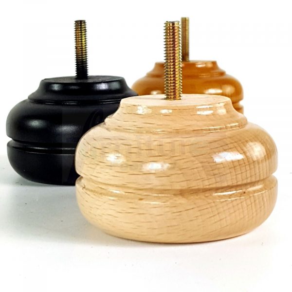4x WOOD REPLACEMENT FURNITURE CHAIR LEGS M10(10mm) SOFA - SETTEE FEET 55mm HIGH - Image 5