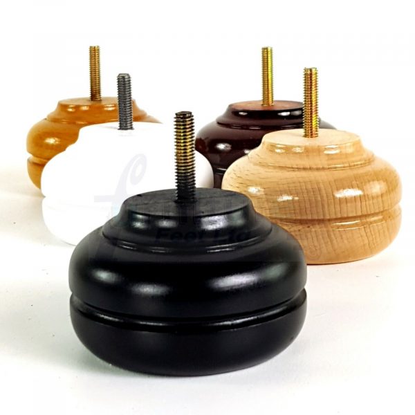 4x WOOD REPLACEMENT FURNITURE CHAIR LEGS M10(10mm) SOFA - SETTEE FEET 55mm HIGH - Image 7