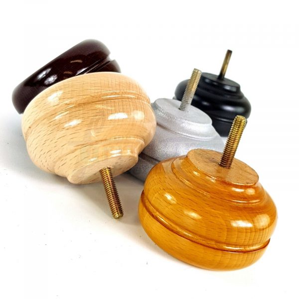 4x WOOD REPLACEMENT FURNITURE CHAIR LEGS M10(10mm) SOFA - SETTEE FEET 55mm HIGH - Image 10