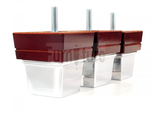 4x Wood Furniture Sofa Leg M8 Replacement Chair, Settee Feet & Slipper Cup 75mm - Image 4