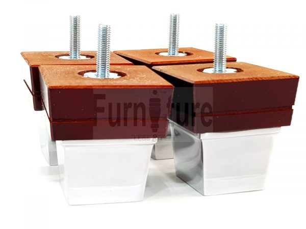 4x Wood Furniture Sofa Leg M8 Replacement Chair, Settee Feet & Slipper Cup 75mm - Image 7