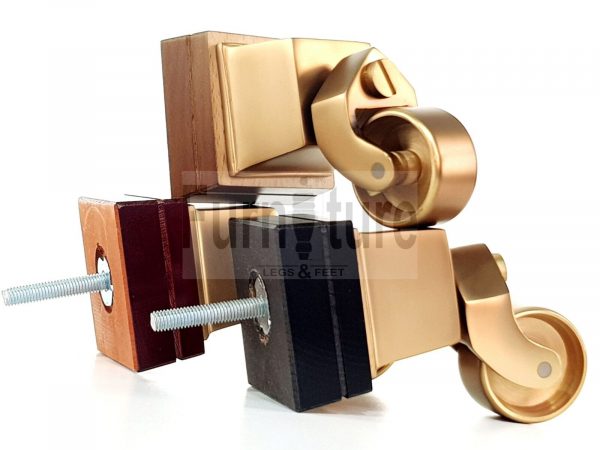 4x Wood Furniture Sofa Legs M8 Replacement Chair, Settee Feet & Castors 117mm - Image 16