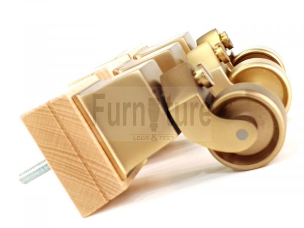 4x Wood Furniture Sofa Legs M8 Replacement Chair, Settee Feet & Castors 117mm - Image 7