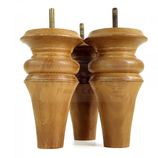 4x Wood Replacement Brown Furniture Sofa Legs M8 Settee Couch Chair Feet 150mm - Image 4