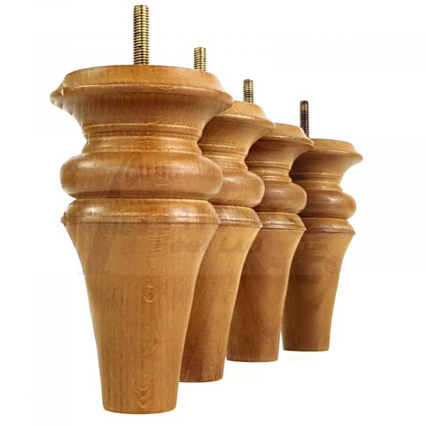 4x Wood Replacement Brown Furniture Sofa Legs M8 Settee Couch Chair Feet 150mm - Image 7