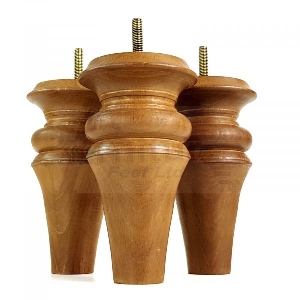 4x Wood Replacement Brown Furniture Sofa Legs M8 Settee Couch Chair Feet 150mm - Image 8