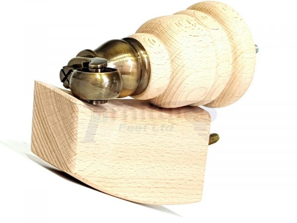 SOLID RAW WOOD BRASS CASTOR FURNITURE CHAIR LEGS M8(8mm) SOFA FEET 155mm HIGH - Image 10
