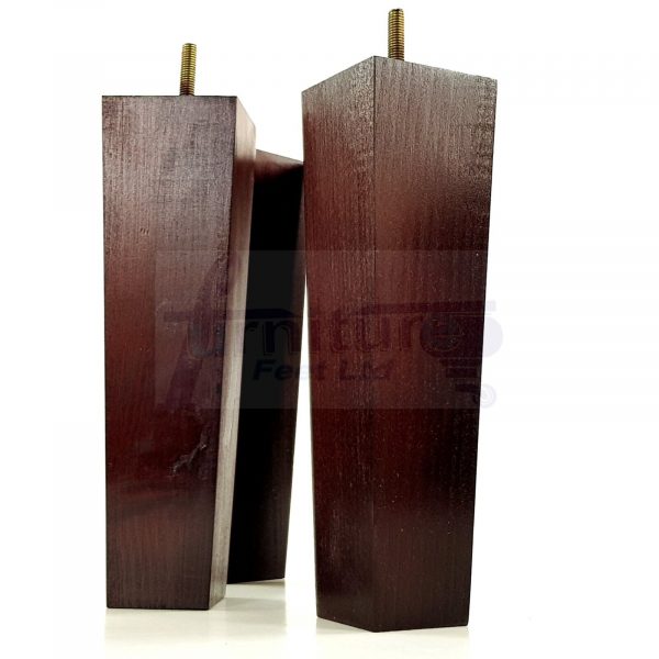 Square Wood Legs Replacement Block Furniture Feet 100 - 240mm High M8 Mahogany - Image 4