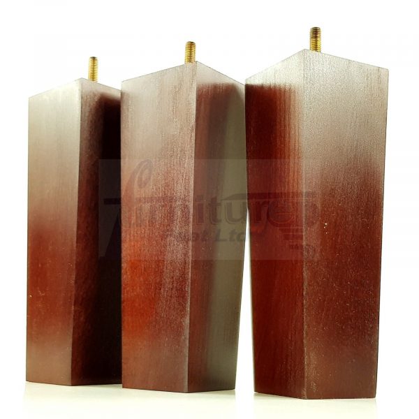 Square Wood Legs Replacement Block Furniture Feet 100 - 240mm High M8 Mahogany - Image 5
