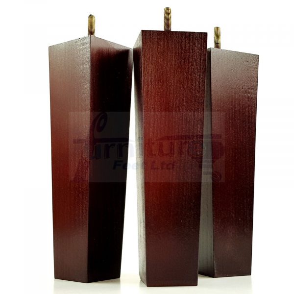 Square Wood Legs Replacement Block Furniture Feet 100 - 240mm High M8 Mahogany - Image 10