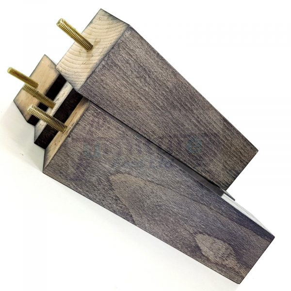 Square Wood Legs Replacement Furniture Feet 100 - 240mm High M8 Black Washed - Image 10