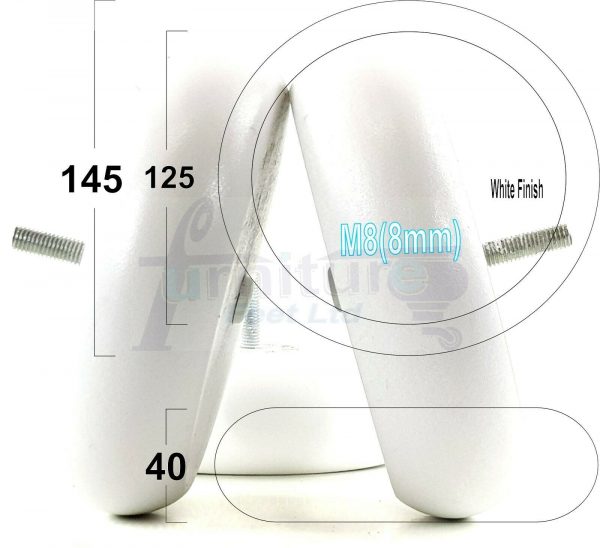 4x BUN WOOD SETTEE LEGS 40mm High CHAIR REPLACEMENT SOFA FURNITURE FEET M8(8mm) - Image 26